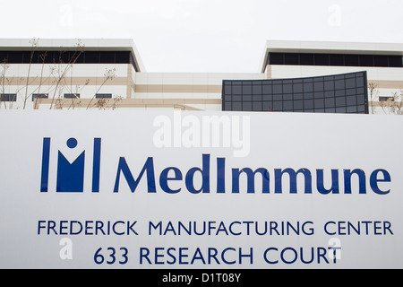 Eine Produktionsstätte für Drug-Hersteller MedImmune in vorstädtischen Maryland. Stockfoto