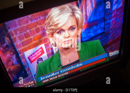 Das Programm War Room mit Jennifer Granholm auf Current TV Stockfoto