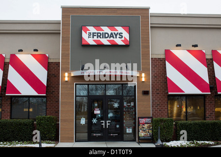 TGI Fridays casual dining Restaurant einer Kette. Stockfoto