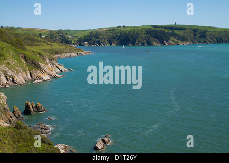 South Devon Küste England am Eingang von der Mündung des Flusses Dart in der Nähe von Dartmouth Stockfoto