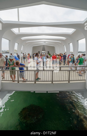 USS Arizona Memorial, Pearl Harbor, Oahu, Hawaii, USA Stockfoto