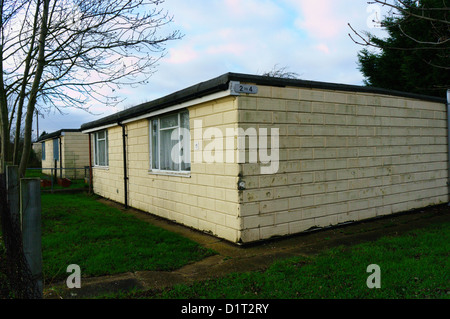 Ein Fertighaus auf dem Excalibur-Anwesen in Süd-London, die für Abbruch und Sanierung geplant ist. Stockfoto