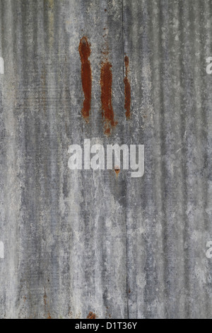 Wellpappe Zinn Blechplatten für Dächer und Wände, für den Einsatz als Hintergrund oder als Textur verwendet Stockfoto
