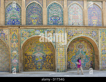 Dekorationen von Golestan Palast, Teheran, Iran Stockfoto