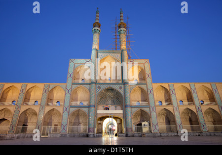 Amir Chakhmaq Komplex in der Abenddämmerung, Yazd, Iran Stockfoto