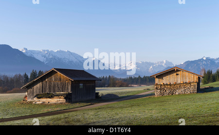 Die Moore von Murnau (Murnauer Moos) im Tal der Loisach in Oberbayern. Deutschland, Bayern Stockfoto