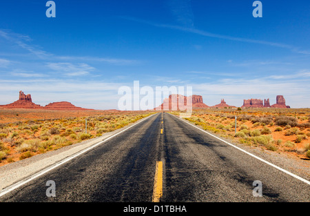 Entlang der US-163 im Monument Valley, Arizona, USA Stockfoto