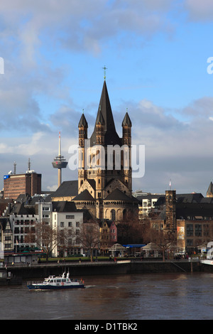 St. Martins Kirche, zwischen Bereich der Kölner Innenstadt, Nordrhein-Westfalen, Deutschland, Europa Stockfoto