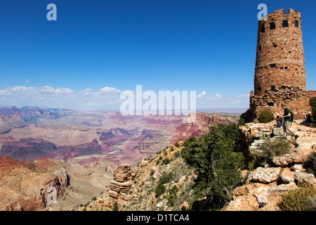 Desert View Watchtower, Grand Canyon NP Arizona, USA Stockfoto
