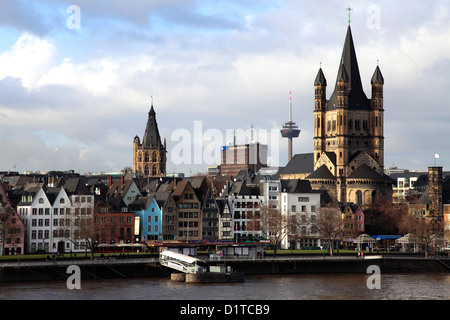 St. Martins Kirche, zwischen Bereich der Kölner Innenstadt, Nordrhein-Westfalen, Deutschland, Europa Stockfoto