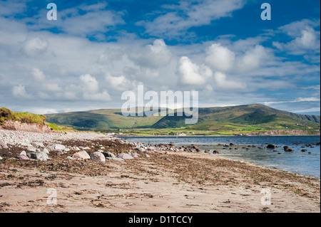 Waterville Beach, Iveragh-Halbinsel, County Kerry, Irland. Die Landschaft wurde stark beeinflusst durch die Eiszeit Eiszeit Stockfoto