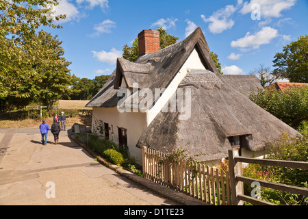 Brücke-Hütte am Flatford Mühle, Suffolk, England Stockfoto