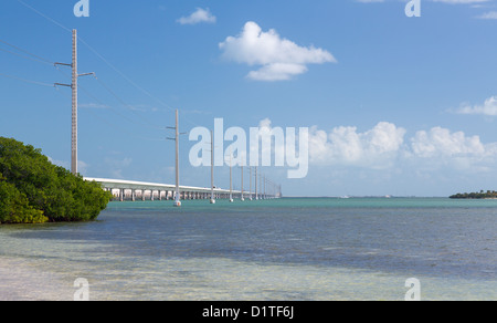 Sieben Meile Brücke und Heritage trail in Florida Keys von Route 1 Overseas Highway Stockfoto