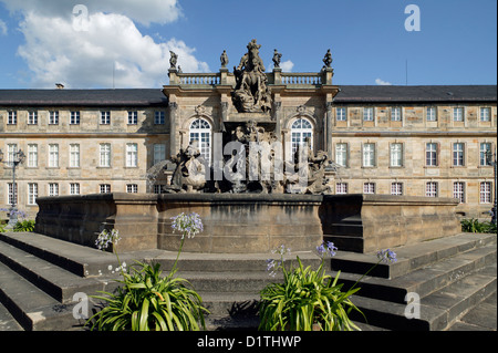 Bayreuth, Deutschland, den Markgraf Brunnen vor dem neuen Palais Stockfoto