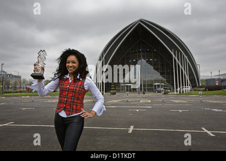 Kanya König kündigt MOBO Awards im Jahr 2009 nach Glasgow kommen. Stockfoto