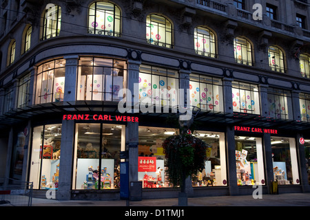 Franz Carl Weber Shop, Rue De La Croix d ' or, Genf, Schweiz, Europa Stockfoto