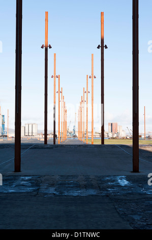 Die Titanic Slipanlage Bereich durch das Titanic-Museum in Belfast Nordirland Vereinigtes Königreich UK Stockfoto