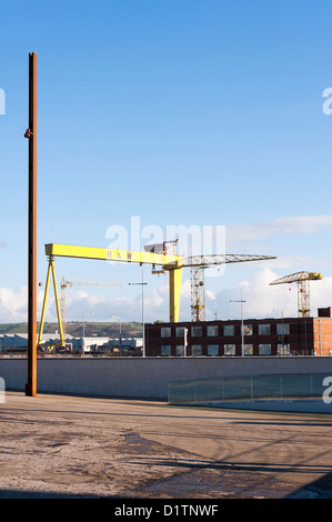 Die Titanic Slipanlage Bereich durch das Titanic-Museum in Belfast Nordirland Vereinigtes Königreich UK Stockfoto