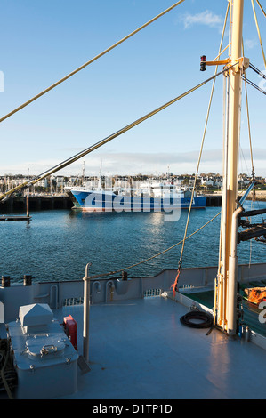 Große Seeschiffe Trawler Liegeplatz am Kai in Bangor Hafen County Down Nordirland Vereinigtes Königreich UK Stockfoto