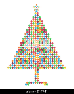 Weihnachtsbaum gemacht Schokoladenbonbons Stockfoto