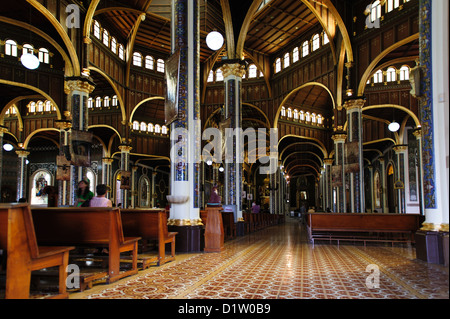 Innenministerium die "Basilica de Nuestra Señora de Los Angeles". Cartago. Costa Rica. Stockfoto