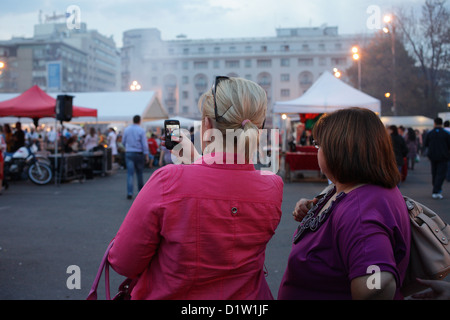 Bukarest, Rumänien, Festival auf dem Platz der Revolution Stockfoto