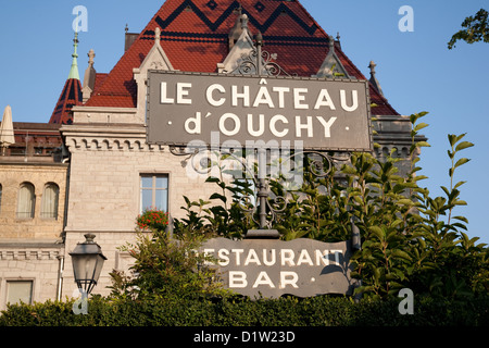 Schloss Ouchy; Lausanne; Schweiz; Europa Stockfoto