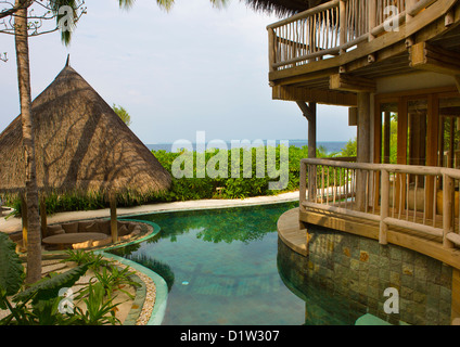 Die Dschungel-Reserve im Soneva Fushi Hotel, Baa Atoll, Malediven Stockfoto