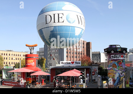 Berlin, Deutschland, Position des Hi-Flyer Ballons an der Wilhelm-Straße-Eckzimmer Stockfoto