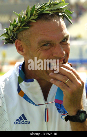 Goldmedaille der Paralympischen Spiele Athen 2004 Stockfoto