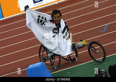 Gewinner, Paralympischen Spiele Athen 2004 Stockfoto