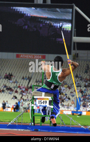 Speer, Paralympischen Spiele Athen 2004 Stockfoto