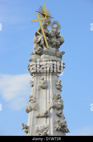 Heilige Dreifaltigkeit Spalte Detail in Budapest, Ungarn. Stockfoto