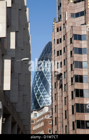 London Underwriting Center Luc und The Gherkin Stockfoto