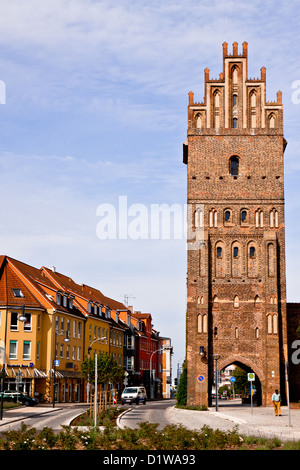 Steintor, alte Stadttor in Anklam, Deutschland Stockfoto