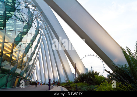 Singapur, Marina South Gardens by the Bay, Blume Kuppel. Stockfoto