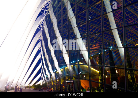 Singapur, Marina South Gardens by the Bay, Blume Kuppel. Stockfoto
