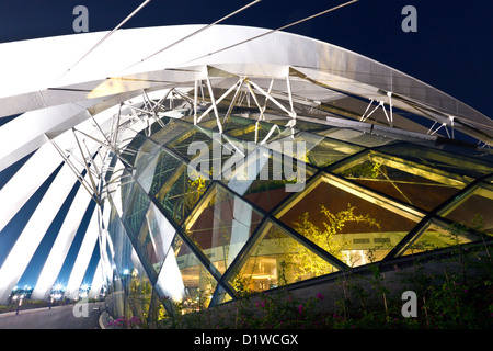 Singapur, Marina South Gardens by the Bay, Blume Kuppel. Stockfoto