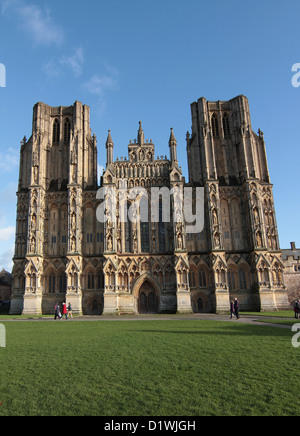 Wells Cathedral in Somerset Stockfoto