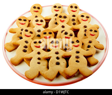 SCHNEIDEN SIE AUS LEBKUCHENMÄNNER Stockfoto