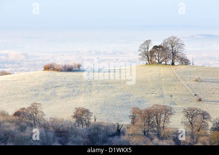 Chilterns Landschaft im winter Stockfoto