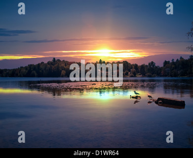 Saranac See in den Adirondack Bergen des Staates New york Stockfoto