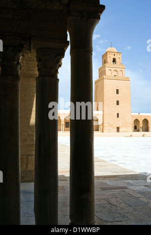 Tunesien, Kairouan, die Sidi Oqba-Moschee-Olso bekannt als die große Moschee Stockfoto