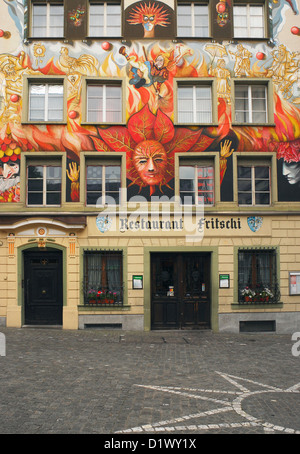 Restaurant Fritschi am Platz Sternenplatz, Luzern, Schweiz Stockfoto