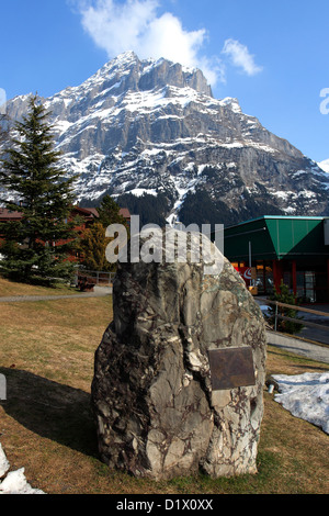 Winterschnee, Schrekhorn Berg, Skigebiet Grindelwald; Schweizer Alpen Jungfrau - Aletsch; Berner Oberland; Schweiz; Europa Stockfoto