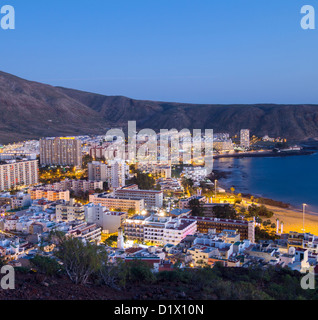 Blick über Los Cristianos, Teneriffa, Kanarische Inseln, Spanien Stockfoto
