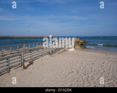 Angeln am Sebastian Inlet an der Ostküste von Florida Stockfoto