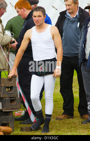 Cumberland & Westmorland Wrestler in Grasmere Lakeland Sport, Nationalpark Lake District, Cumbria, England. Vereinigtes Königreich Stockfoto