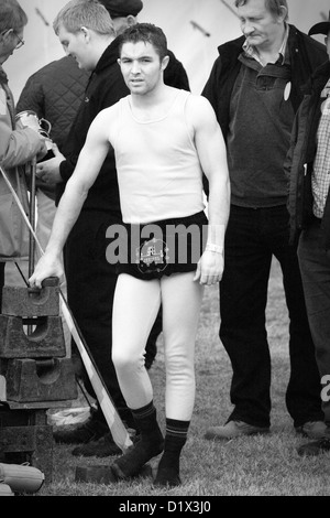 Cumberland & Westmorland Wrestler in Grasmere Lakeland Sport, Nationalpark Lake District, Cumbria, England. Vereinigtes Königreich Stockfoto