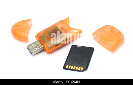 USB-Speicher-Kartenleser Stockfoto